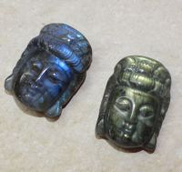 Buddha Kopf Gravur - Labradorit - 35x25mm - 1 St�ck
