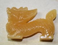 Drache Tier Figur - Calcit Orange - 10cm - 1 St�ck