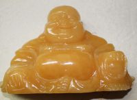 Calcit orange - Buddha Figur - 24cm - 1 St�ck