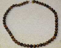 Tigerauge - Kugel - 8mm - 45cm - Edelstein Kette