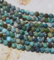 T�rkis - Kugel - facettiert - 4mm - Kettenstrang