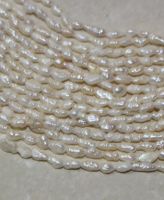 S�sswasserPerlen - Reiskorn - 2-3mm - Kettenstrang