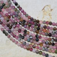 Turmalin multicolor - Kugel - 4mm - Kettenstrang