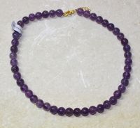 Amethyst - Kugel - 8mm - 45cm - Edelstein Kette