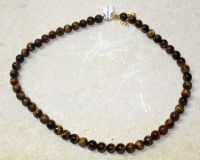 Tigerauge - Kugel - 8mm - 45cm - Edelstein Kette