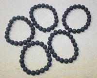 Lava - Kugel - 10mm - Armband Elastik - 5 St�ck