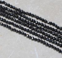 H�matit - Kugel - facettiert extra - 3mm - Kettenstrang