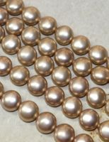 MuschelkernPerle - Disc - beige - 10mm - Kettenstrang