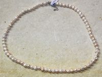 S�sswasserPerlen - Barock - weiss - 5-6mm 45cm - Kette - 1 St.