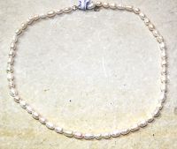 S�sswasserPerlen - Barock - weiss - 6-7mm 45cm - Kette - 1 St.