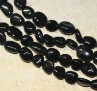 Turmalin schwarz - Barock - 6-8mm - Kettenstrang