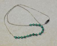 Malachit - Kugel - 4mm - Silber - Kette - 5 St�ck