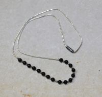 Onyx - Kugel - 4mm - Silber - Kette - 5 St�ck