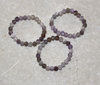 Amethyst - Kugel - facettiert - 3mm - Ring Elastik - 3 St.