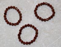 Goldfluss - Kugel - facettiert - 3mm - Ring Elastik - 3 St.