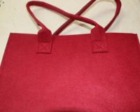 Geschenktragetasche - Filz dunkelrot- 30x24x12cm - 5 St�ck
