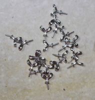 Anh�nger �se mit Stift - 10mm - Sterling Silber - 20 St�ck