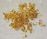Kapsel Kalotte mit Loch - 7mm - Metall rhodiniert - 1 Beutel