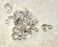 Kapsel Kalotte mit Loch - 8mm - Sterling Silber - 20 St�ck