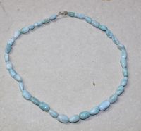 Larimar - Barock - 6-9mm - 45cm - Edelstein Kette - 1 St.