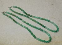 Chrysopras - Kugel fac. - 6-7mm - 45cm - Edelstein Kette - 1 St.