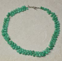 Chrysopras - Tropfen - 8-10mm - 45cm - Edelstein Kette - 1 St.