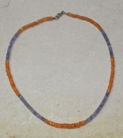 Granat - Tansanit - Rondelle fac. - 3-5mm - 45cm - Kette - 1 St.