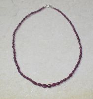 Rubin - Oval - 4-6mm - 45cm - Edelstein Kette - 1 St.
