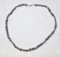 Labradorit - Oval fac. - 5-6mm - 45cm - Kette - 1 St.