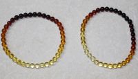 Bernstein - Kugel - 5mm - Armband Elastik - 2 St�ck