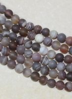 Botswana Achat - Kugel - matt - 6mm - Kettenstrang