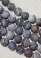 Botswana Achat - Kugel - matt - 12mm - Kettenstrang