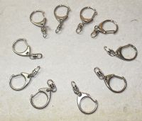 Schl�sselanh�nger - Metall silberfarbig - 55mm - 10 St�ck