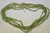 Peridot - Splitter - 45 cm - Edelsteinkette - 5 St�ck