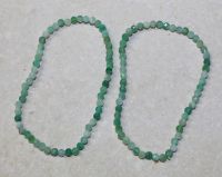 Smargad - Kugel - facettiert - 3mm - Armband Elastik - 2 St.