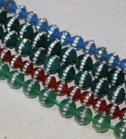Achat - Zirkonia - Kugel - 8-10mm -Kettenstrang - 5 St. AKTION