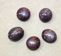 Rubin - Sternrubin - Cabochon - 14-16mm - 5 St�ck