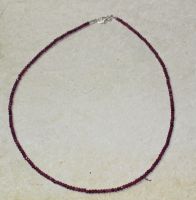 Rubin - Kugel fac.- 3mm - 45cm - Kette - 1 St.
