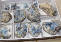 Opal blau USA - Rohsteine - Karton - 15 St�ck