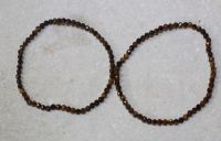 Tigerauge - Kugel - facettiert - 3mm - Armband Elastik - 2 St.