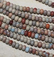 Anden Opal gr�n - Rondelle - 6mm - Kettenstrang
