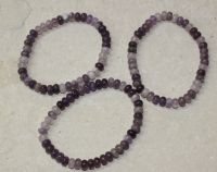 Amethyst  - Rondelle - 6mm - Armband Elastik - 3 St�ck