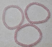 Rosaquarz - Rondelle - 6mm - Armband Elastik - 3 St�ck