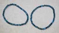 Apatit - Kugel - facettiert - 4mm - Armband Elastik - 2 St.