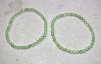 Prehnit - Kugel - facettiert - 4mm - Armband Elastik - 2 St.