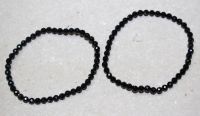 Spinell - Kugel - facettiert - 4mm - Armband Elastik - 2 St.