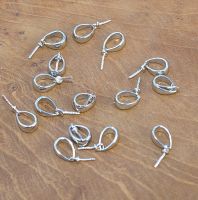 Stift�se mit Schlaufe - Metall rhodiniert