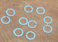 Ring/Ring Verschluss - Metall rhodiniert