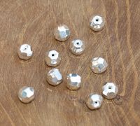 Kugel - facettiert  8mm - ca. 15 St�ck -  Silber