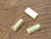 Zylinder - vergoldet - geb�rstet - 16 x 8 x 4mm - 6 St�ck